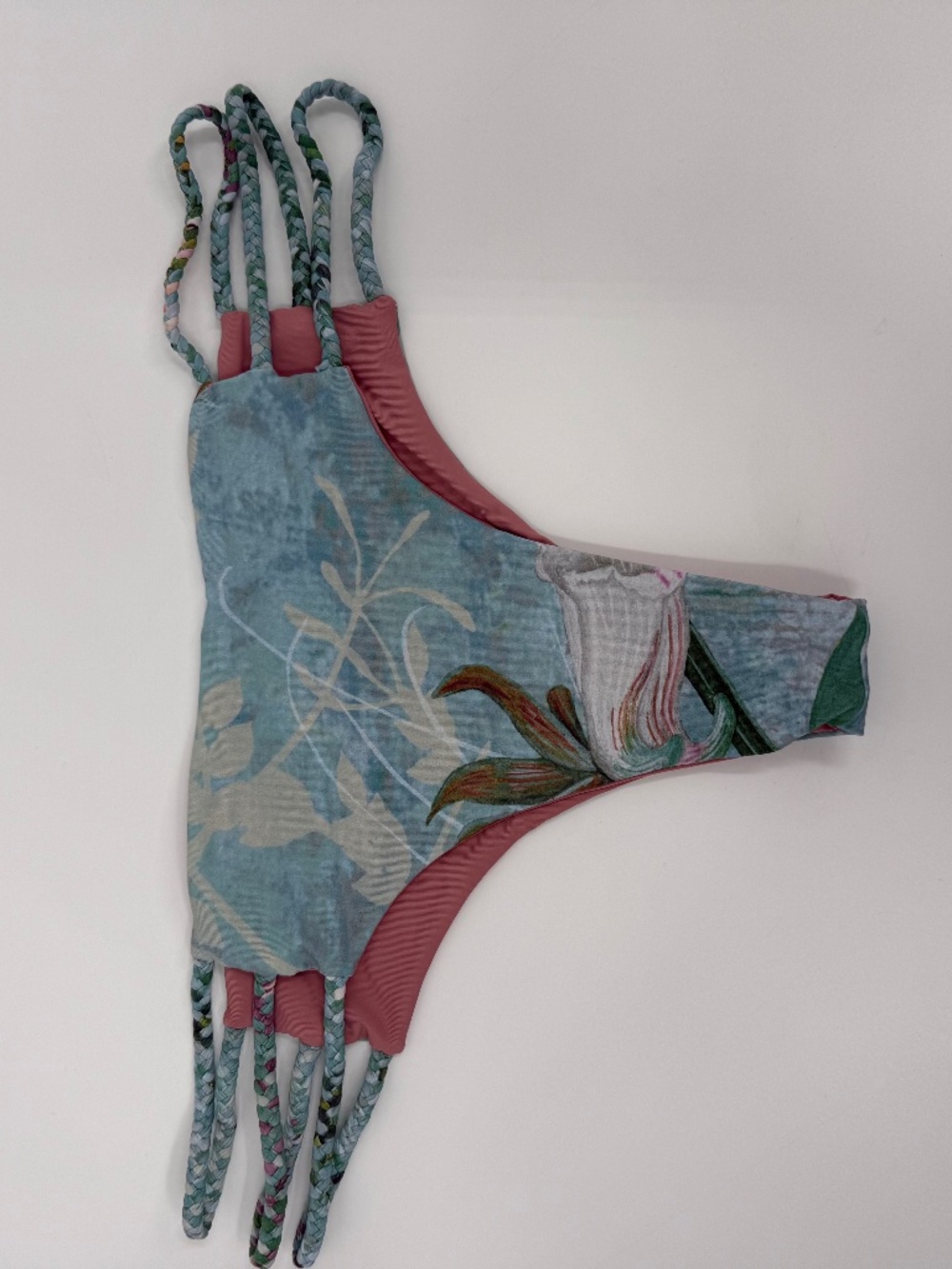 San Lorenzo Bikini Bottom Women Large Blue Strappy